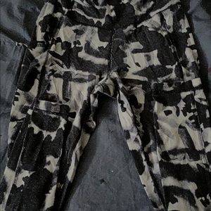 Leggings black white tie dye